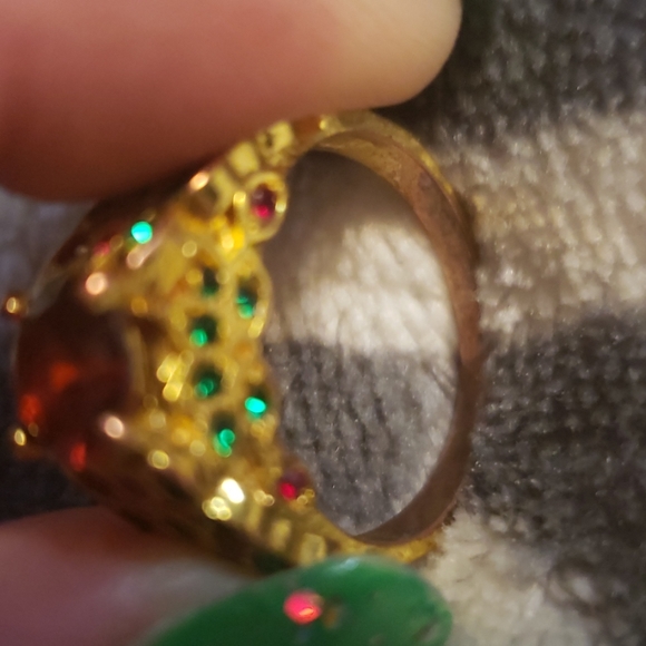Ruby and emerald ring - Picture 6 of 8
